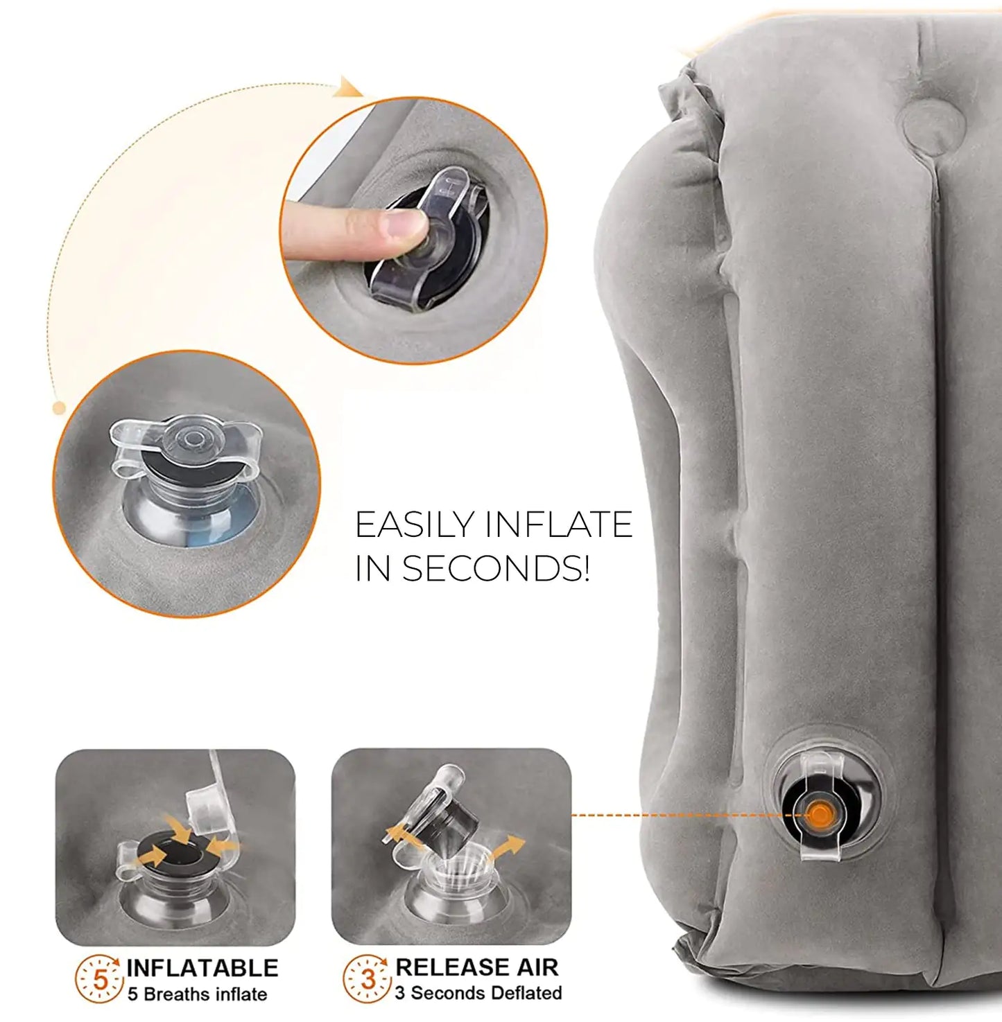 Inflatable Travel Pillow – Lightweight, Compact, and Ergonomic