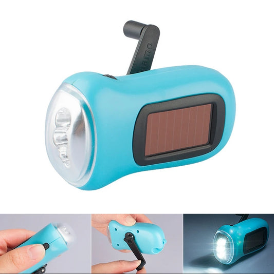 Mini LED Solar Hand-Cranked Flashlight – Reliable Light Anytime, Anywhere