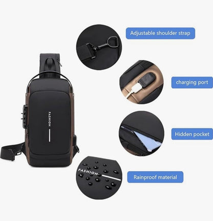 Anti-Theft USB Charging Shoulder Bag – Stylish, Secure, and Functional