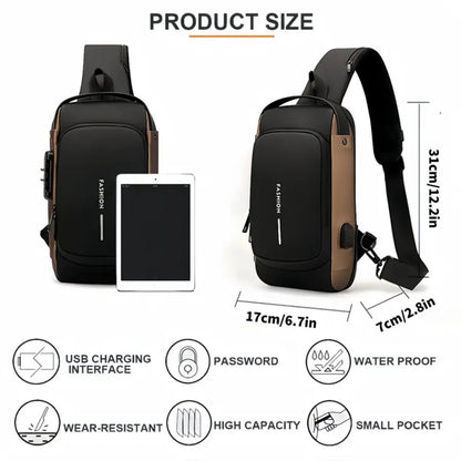 Anti-Theft USB Charging Shoulder Bag – Stylish, Secure, and Functional