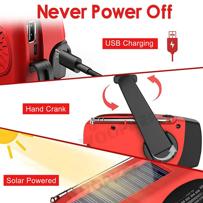 Emergency Radio Flashlight – Weather-Resistant with Multi-Function Design