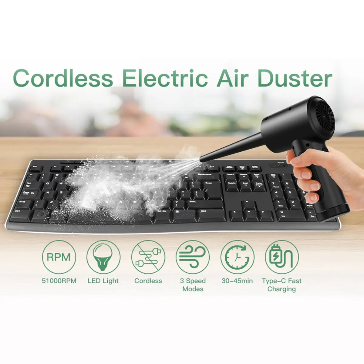 Powerful Compressed Air Duster for Electronics Cleaning