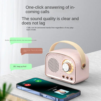 Retro Mini Bluetooth Speaker - Classic Design, Modern Sound