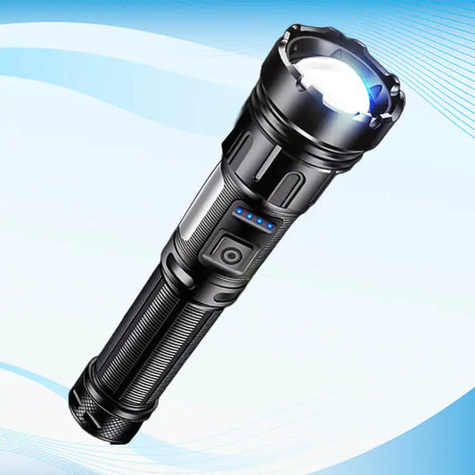 Ultra-Bright LED Flashlight with 7 Modes and Type-C Fast Charging