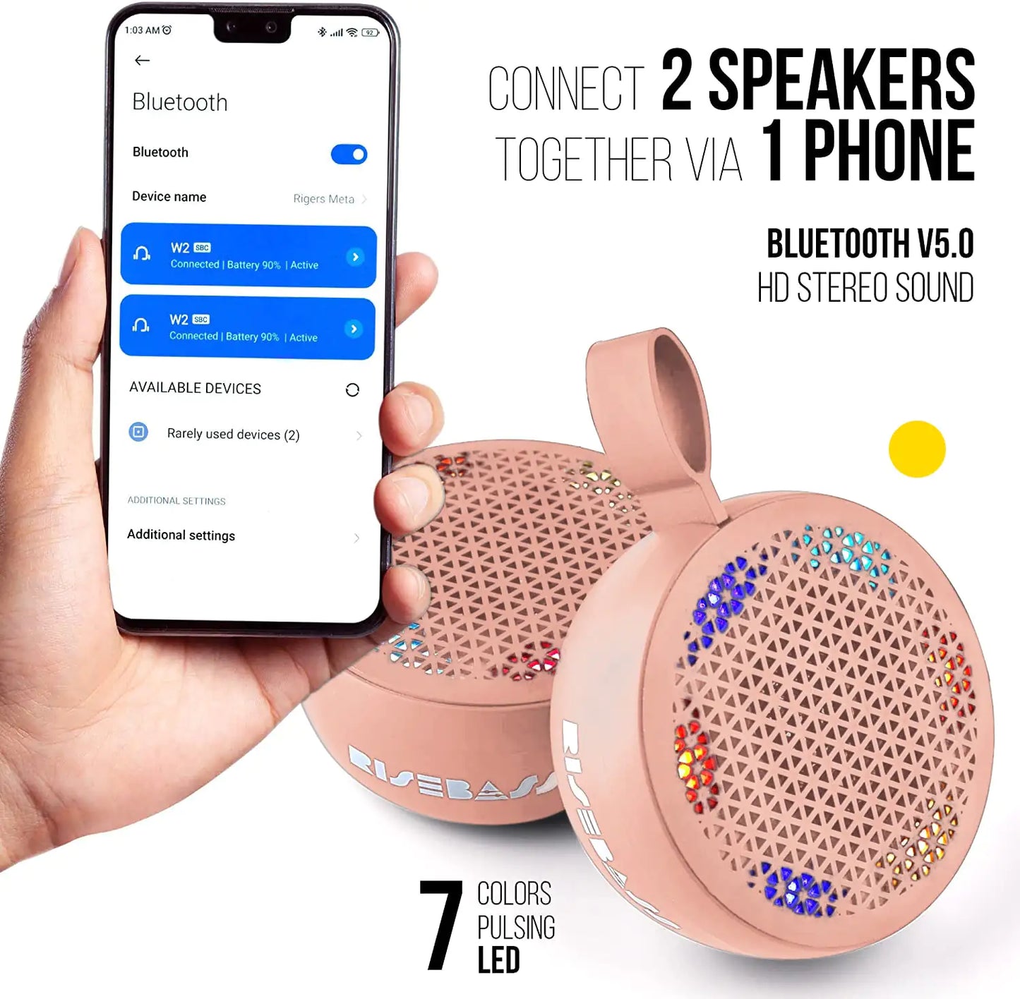 Bluetooth Waterproof Shower Speaker – Hands-Free, Durable & Versatile