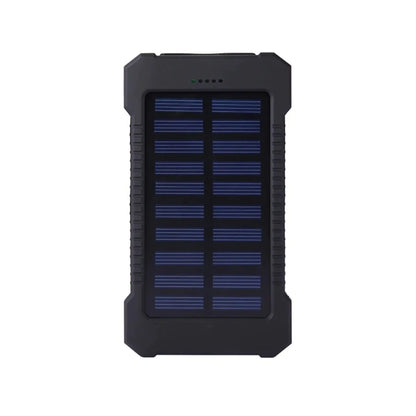 Solar-Powered Waterproof Power Bank – Dual USB & Emergency Features